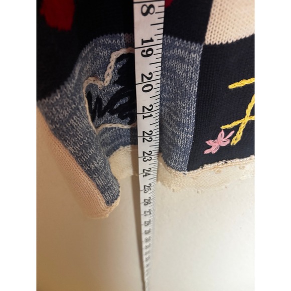 Bobbie Brooks Vintage Patchwork Heart Sweater Vest Cardigan Women's XL Valentine - Picture 6 of 7